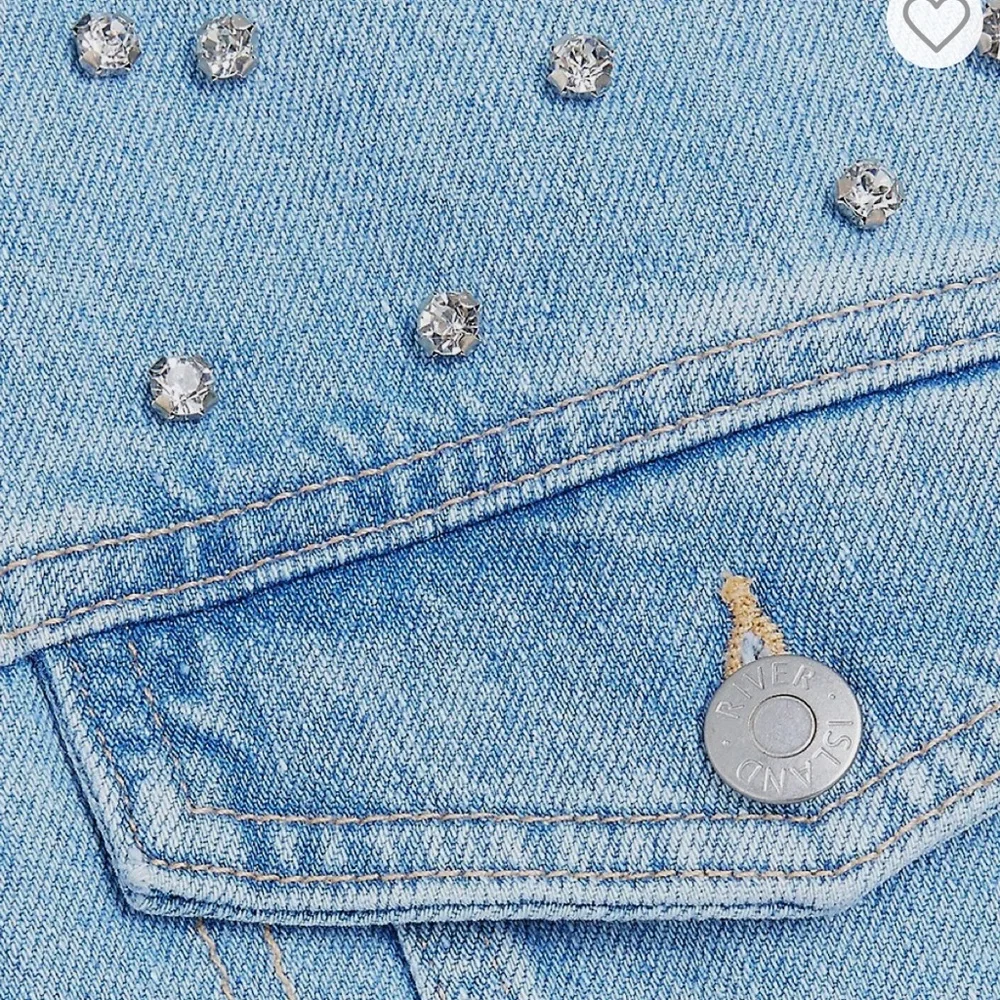 NWOT River Island Embellished Jean Jacket size small - Picture 4 of 4